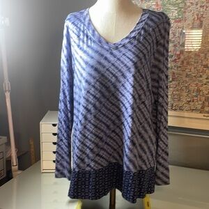 J Jill Pure Jill Tie-dye indigo pullover Size XL